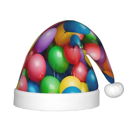 JIPOFD Bunte Luftballons, blauer Himmel, Weihnachtsmütze, Uni, weich und bequem, verdickte Weihnachtsmütze JIPOFD Bunte Luftballons, blauer Himmel, Weihnachtsmütze, Uni, weich und bequem, verdickte Weihnachtsmütze von JIPOFD