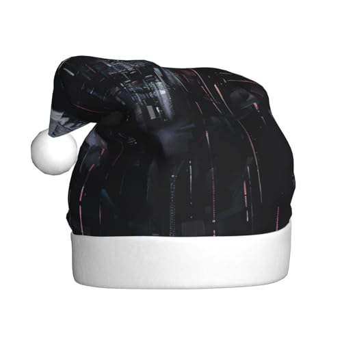 JIPOFD Hacker Era Weihnachtsmannmütze, Weihnachtsmütze für Erwachsene für Damen und Herren, weich und bequem, verdickte Nikolausmütze JIPOFD Hacker Era Weihnachtsmannmütze, Weihnachtsmütze für Erwachsene für Damen und Herren, weich und bequem, verdickte Nikolausmütze von JIPOFD
