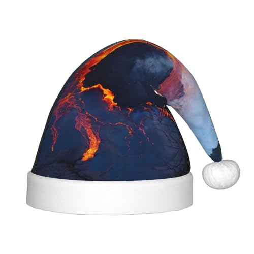 JIPOFD Kilauea Volcanos Weihnachtsmannmütze, Weihnachtsmütze, Uni, weich und bequem, verdickte Weihnachtsmütze JIPOFD Kilauea Volcanos Weihnachtsmannmütze, Weihnachtsmütze, Uni, weich und bequem, verdickte Weihnachtsmütze von JIPOFD