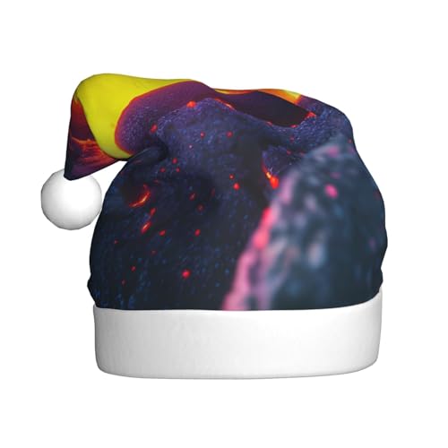 JIPOFD Kilauea Vulkan-Weihnachtsmannmütze, Weihnachtsmütze für Erwachsene für Damen und Herren, weich und bequem, verdickte Nikolausmütze JIPOFD Kilauea Vulkan-Weihnachtsmannmütze, Weihnachtsmütze für Erwachsene für Damen und Herren, weich und bequem, verdickte Nikolausmütze von JIPOFD