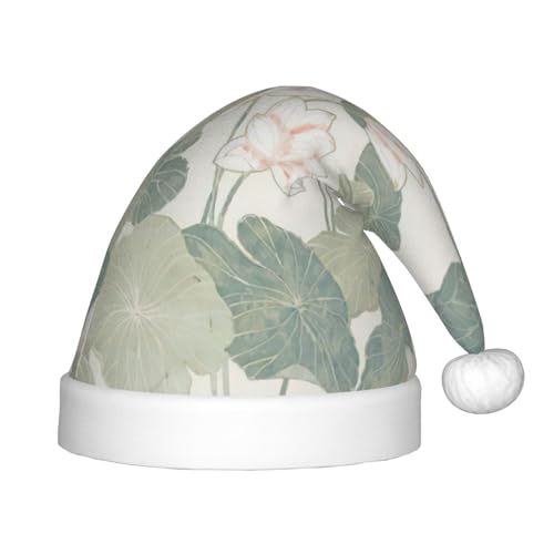 JIPOFD Schwarze Lilien-Pads, Weihnachtsmütze, Uni, weich, bequem, verdickte Weihnachtsmütze JIPOFD Schwarze Lilien-Pads, Weihnachtsmütze, Uni, weich, bequem, verdickte Weihnachtsmütze von JIPOFD