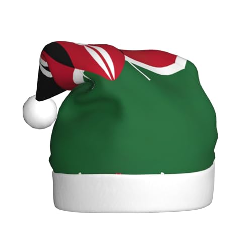 JIPOFD Weihnachtsmütze mit Flagge von Kenia, Weihnachtsmütze für Erwachsene für Damen und Herren, weich und bequem, verdickte Weihnachtsmütze JIPOFD Weihnachtsmütze mit Flagge von Kenia, Weihnachtsmütze für Erwachsene für Damen und Herren, weich und bequem, verdickte Weihnachtsmütze von JIPOFD
