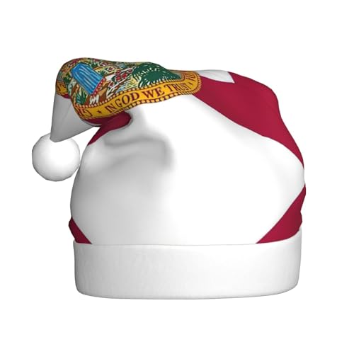 JIPOFD Weihnachtsmütze mit Florida-Staatsflagge, Weihnachtsmütze für Erwachsene für Damen und Herren, weich und bequem, verdickte Weihnachtsmütze JIPOFD Weihnachtsmütze mit Florida-Staatsflagge, Weihnachtsmütze für Erwachsene für Damen und Herren, weich und bequem, verdickte Weihnachtsmütze von JIPOFD