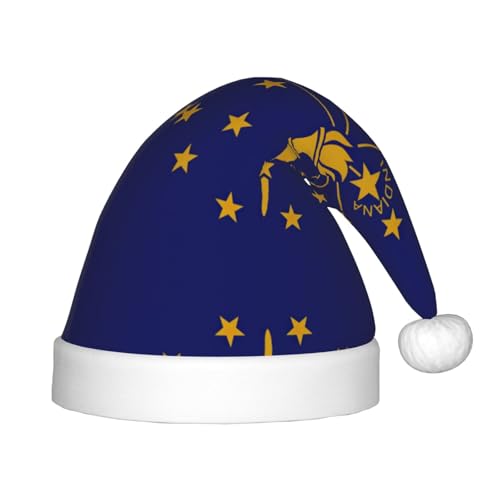 JIPOFD Weihnachtsmütze mit Indiana-Staatsflagge, Uni, weich und bequem, verdickte Weihnachtsmütze JIPOFD Weihnachtsmütze mit Indiana-Staatsflagge, Uni, weich und bequem, verdickte Weihnachtsmütze von JIPOFD