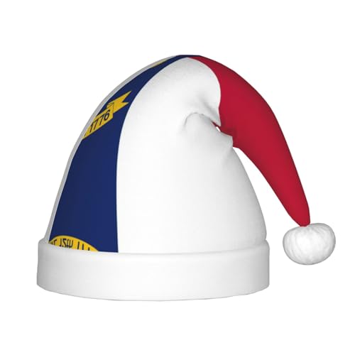 JIPOFD Weihnachtsmütze mit Nord-Carolina-Flagge, uni, weich und bequem, verdickte Nikolausmütze JIPOFD Weihnachtsmütze mit Nord-Carolina-Flagge, uni, weich und bequem, verdickte Nikolausmütze von JIPOFD