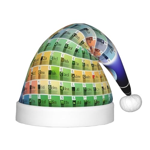 JIPOFD Weihnachtsmütze mit Periodensystem der Elemente, Weihnachtsmütze, Uni, weich und bequem, verdickte Weihnachtsmütze JIPOFD Weihnachtsmütze mit Periodensystem der Elemente, Weihnachtsmütze, Uni, weich und bequem, verdickte Weihnachtsmütze von JIPOFD