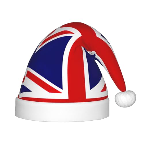JIPOFD Weihnachtsmütze mit UK-Flagge, Uni, weich und bequem, verdickte Nikolausmütze JIPOFD Weihnachtsmütze mit UK-Flagge, Uni, weich und bequem, verdickte Nikolausmütze von JIPOFD