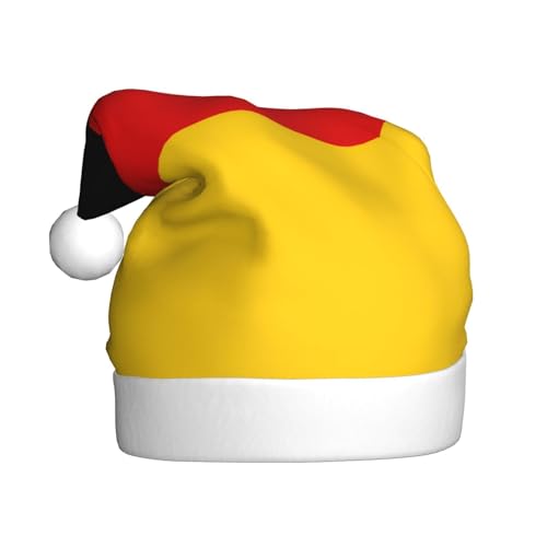 JIPOFD Weihnachtsmütze mit deutscher Flagge, für Erwachsene für Damen und Herren, weich und bequem, verdickte Nikolausmütze JIPOFD Weihnachtsmütze mit deutscher Flagge, für Erwachsene für Damen und Herren, weich und bequem, verdickte Nikolausmütze von JIPOFD