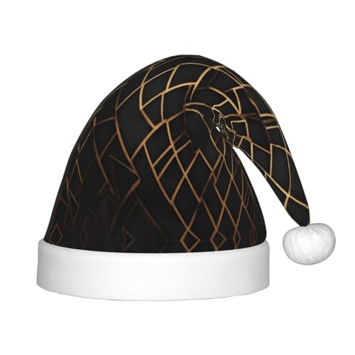 JIPOFD Weihnachtsmütze mit geometrischen Linien, Uni, weich und bequem, verdickte Weihnachtsmütze JIPOFD Weihnachtsmütze mit geometrischen Linien, Uni, weich und bequem, verdickte Weihnachtsmütze von JIPOFD