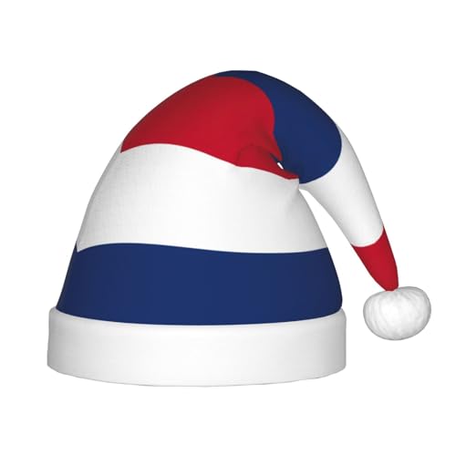 JIPOFD Weihnachtsmütze mit niederländischer Flagge, Uni, weich und bequem, verdickte Nikolausmütze JIPOFD Weihnachtsmütze mit niederländischer Flagge, Uni, weich und bequem, verdickte Nikolausmütze von JIPOFD