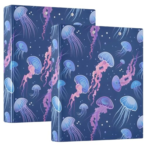 JIPONI Ringbuch mit 3 Ringen, blaue Quallen Ozean, 2,5 cm, runde Ordner für Männer, Frauen, Studenten, niedlicher Aktenordner für Büro, Schule, 1 Stück JIPONI Ringbuch mit 3 Ringen, blaue Quallen Ozean, 2,5 cm, runde Ordner für Männer, Frauen, Studenten, niedlicher Aktenordner für Büro, Schule, 1 Stück von JIPONI