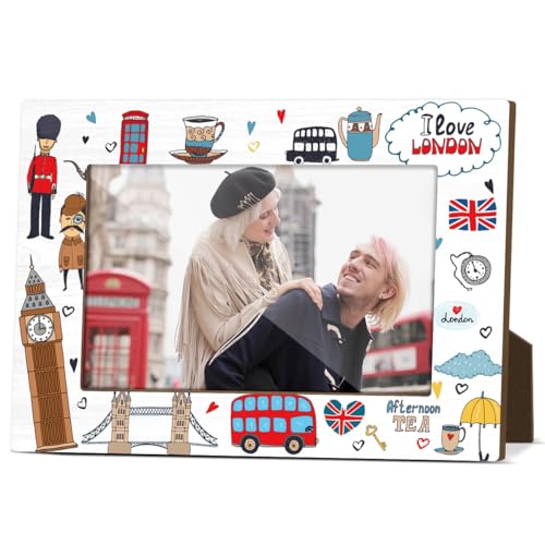 London Souvenir-Geschenk-Bilderrahmen für Schreibtisch, Holz-Bilderrahmen, 10 x 15 cm, für Urlaub, Flitterwochen, Geschenke für Paare, Brautpaare, Fotogeschenke für internationale Reisende – M779 London Souvenir-Geschenk-Bilderrahmen für Schreibtisch, Holz-Bilderrahmen, 10 x 15 cm, für Urlaub, Flitterwochen, Geschenke für Paare, Brautpaare, Fotogeschenke für internationale Reisende – M779 von JIRIM-BEUTY