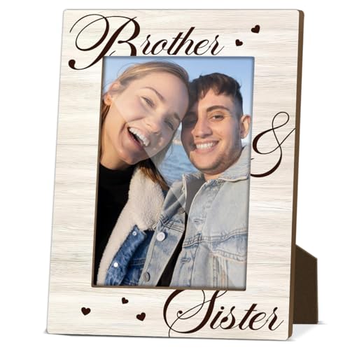 M820 Bilderrahmen aus Holz für Geschwister, Geschwister, Geschenke von Bruder, Schreibtisch-Bilderrahmen, 10 x 15 cm, für Zuhause, Wohnzimmer, Schlafzimmer, Bruder, Geburtstagsgeschenke, M820 Bilderrahmen aus Holz für Geschwister, Geschwister, Geschenke von Bruder, Schreibtisch-Bilderrahmen, 10 x 15 cm, für Zuhause, Wohnzimmer, Schlafzimmer, Bruder, Geburtstagsgeschenke, von JIRIM-BEUTY