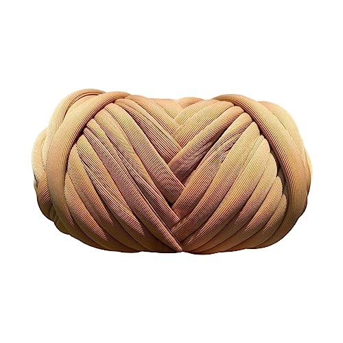 JISADER 1000 g grobes Garn, sperriges Garn, Armstrickgarn, Jumbo-Schlauchgarn für Bastelarbeiten, KARAMELL von JISADER