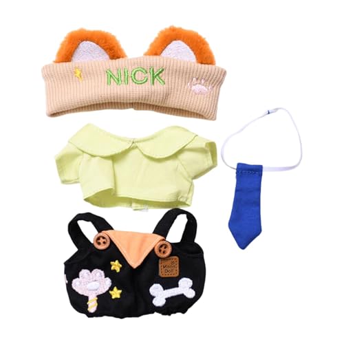 JISADER 17 cm Puppen Outfit Set, Handgefertigte Kleidung für Puppen, Wechselkleidungsspiel, Schwarz JISADER 17 cm Puppen Outfit Set, Handgefertigte Kleidung für Puppen, Wechselkleidungsspiel, Schwarz von JISADER