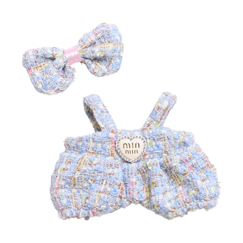 JISADER 2X Puppenkleidung Set Mädchen Puppen Outfits Kleidung Anzug für 15 cm oder 17 cm Anhänger Puppen, Blau JISADER 2X Puppenkleidung Set Mädchen Puppen Outfits Kleidung Anzug für 15 cm oder 17 cm Anhänger Puppen, Blau von JISADER