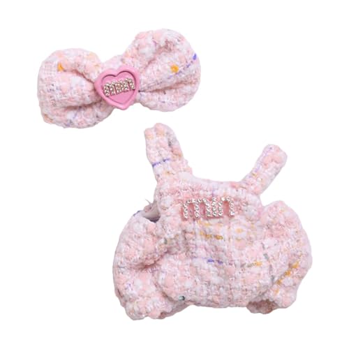 JISADER 2X Puppenkleidung Set Mädchen Puppen Outfits Kleidung Anzug für 15 cm oder 17 cm Anhänger Puppen, Rosa JISADER 2X Puppenkleidung Set Mädchen Puppen Outfits Kleidung Anzug für 15 cm oder 17 cm Anhänger Puppen, Rosa von JISADER