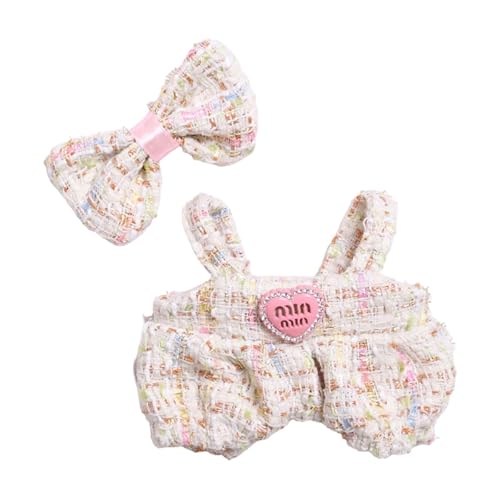 JISADER 2X Puppenkleidung Set Mädchen Puppen Outfits Kleidung Anzug für 15 cm oder 17 cm Anhänger Puppen, Weiß JISADER 2X Puppenkleidung Set Mädchen Puppen Outfits Kleidung Anzug für 15 cm oder 17 cm Anhänger Puppen, Weiß von JISADER
