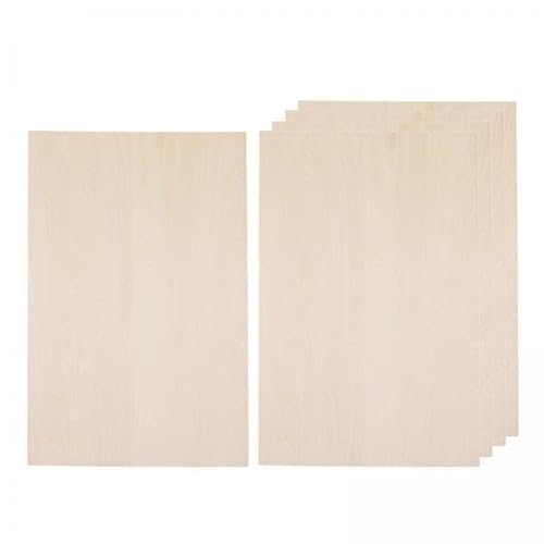 JISADER 6x 10x Holzplatten, Unbearbeitete Holzplatten, Dünne Sperrholzplatten, Lindenholzplatten für DIY Projekte von JISADER