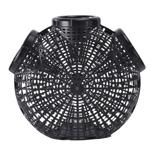 JISADER Aal-Fangkorb, Fischtopf, 3 Löcher, multifunktional, abnehmbar, Flussgarnelen-Aalfänger, Angelzubehör für Süßwasser, Schwarz JISADER Aal-Fangkorb, Fischtopf, 3 Löcher, multifunktional, abnehmbar, Flussgarnelen-Aalfänger, Angelzubehör für Süßwasser, Schwarz von JISADER