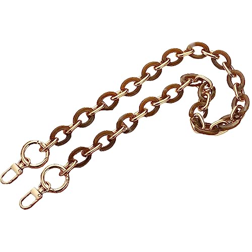 JISADER Acryl-Legierung Taschenkette Schultergurt Damen Geldbörse Herstellung Zubehör Trendige leichte Schultergurt Ersatz-Handtaschenkette für Reisen, Braun 60cm JISADER Acryl-Legierung Taschenkette Schultergurt Damen Geldbörse Herstellung Zubehör Trendige leichte Schultergurt Ersatz-Handtaschenkette für Reisen, Braun 60cm von JISADER