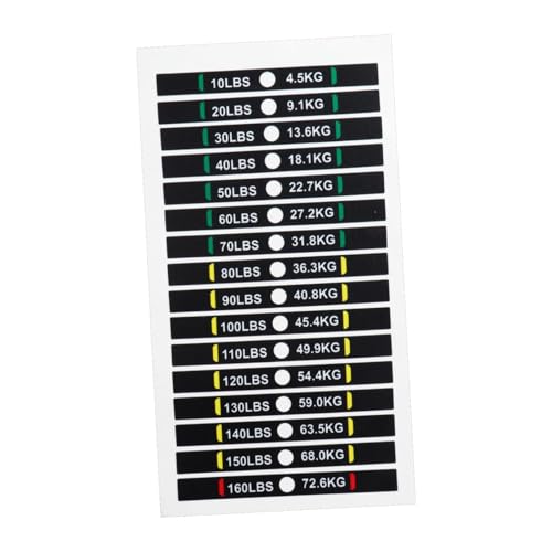 JISADER Gewichtsstapel Stack Labels Aufkleber Gewichtsaufkleber Aufkleber für Fitnessgeräte, Schwarz JISADER Gewichtsstapel Stack Labels Aufkleber Gewichtsaufkleber Aufkleber für Fitnessgeräte, Schwarz von JISADER