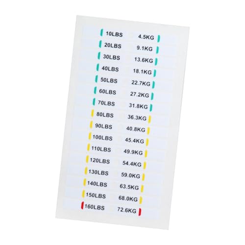 JISADER Gewichtsstapel Stack Labels Aufkleber Gewichtsaufkleber Aufkleber für Fitnessgeräte, Weiß JISADER Gewichtsstapel Stack Labels Aufkleber Gewichtsaufkleber Aufkleber für Fitnessgeräte, Weiß von JISADER