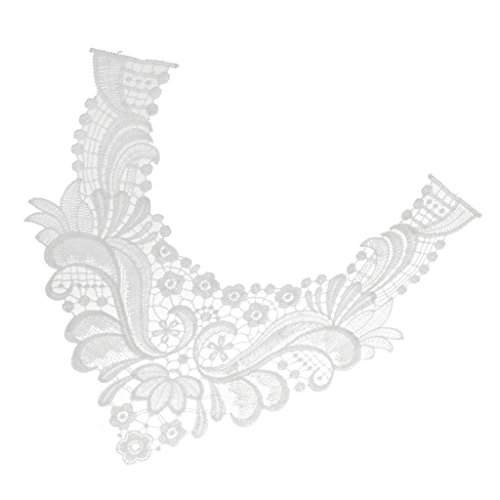 JISADER Kragen Spitze Blume Ausschnitt Spitzenkragen Charmanter Nähen Applikation Stil von JISADER