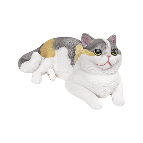 JISADER Künstliche Katzenfigur, Tischdekoration, Katzenkuchenaufsatz, Kätzchenspielzeug, Tierfigur für Büro, Schlafzimmer, Garten, Kalikokatze JISADER Künstliche Katzenfigur, Tischdekoration, Katzenkuchenaufsatz, Kätzchenspielzeug, Tierfigur für Büro, Schlafzimmer, Garten, Kalikokatze von JISADER