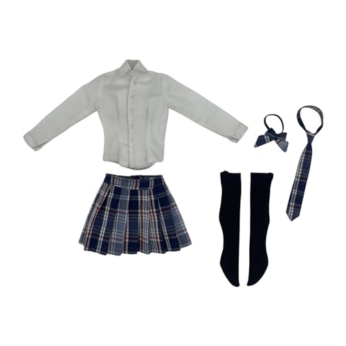 JISADER Maßstab 1:6 Mädchen Uniform Anzug Weibliche Figur Puppe Kleidung Cosplay für 12'' Weibliche Puppen Figur, tiefes Blau von JISADER
