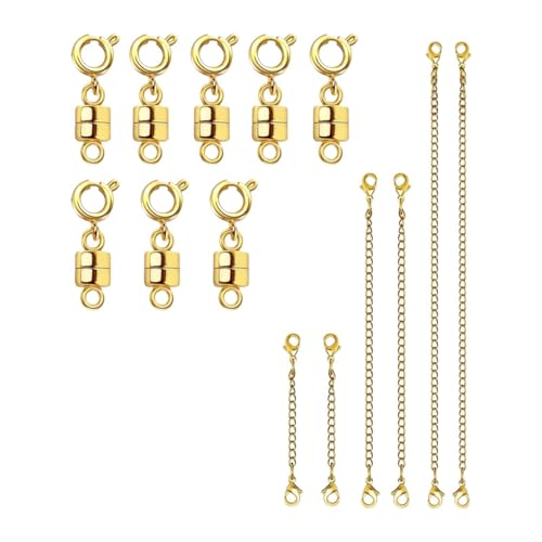 JISADER Modischer Halskettenverlängerer, Kettenverlängerer Und Verschluss für Damen, Gold von JISADER