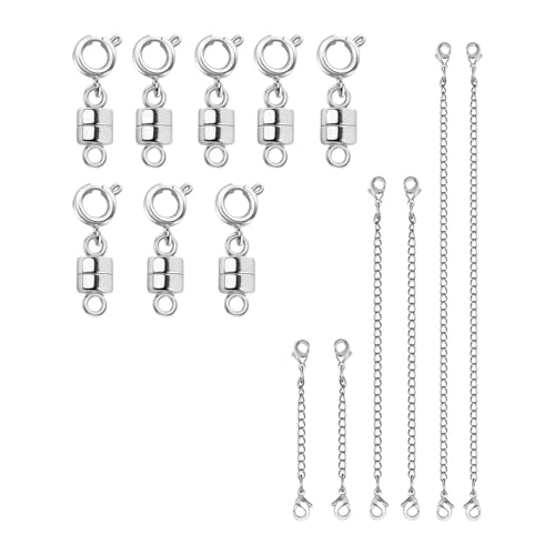 JISADER Modischer Halskettenverlängerer, Kettenverlängerer Und Verschluss für Damen, Silber JISADER Modischer Halskettenverlängerer, Kettenverlängerer Und Verschluss für Damen, Silber von JISADER