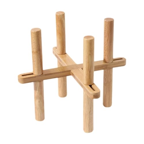 JISADER Pflanzenständer, Blumentopfhalter Aus Holz, Erweiterbarer Pflanzenständer, Modernes Regal, Dekorative Staffelei mit Klaren Linien, Geeignet für Zuhaus , for 8inch von JISADER