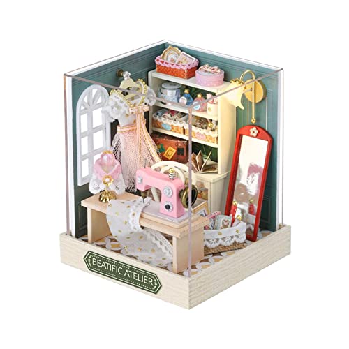 JISADER Puppenhaus Miniaturhaus Holzbausatz Und Modellbau Als Kreativzimmer mit Realistischen Möbeln Als Puzzle für Sammler Und Als Geschenk für Freunde, Glücksstudio JISADER Puppenhaus Miniaturhaus Holzbausatz Und Modellbau Als Kreativzimmer mit Realistischen Möbeln Als Puzzle für Sammler Und Als Geschenk für Freunde, Glücksstudio von JISADER