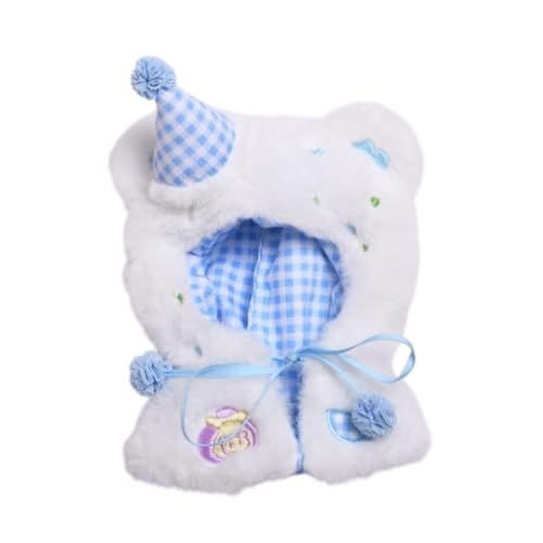 JISADER Puppenplüsch -Outfit -Puppen -Kleidung gefüllte Figuren Spielzeug mit Bear Ohr, Blau von JISADER