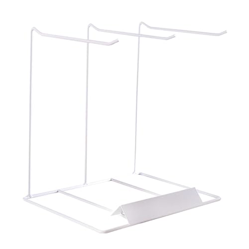 JISADER Schmuck-Organizer-Ständer, Schmuck-Display-Rack, Metall, multifunktional, zum Aufhängen von Anhängern und Ohrringen für Armreif-Shop, 3-reihig, weiß von JISADER