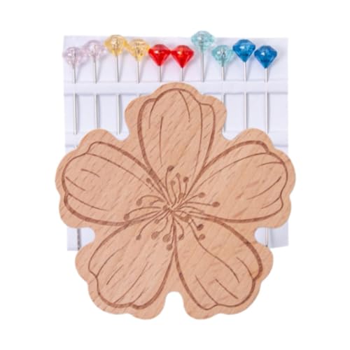 JISADER Stecknadelhalter mit 10 Stecknadeln mit Perlenkopf, Kompakter Und Leistungsstarker Nadelhalter für Schneider Und Quilter, Pfirsichblüte JISADER Stecknadelhalter mit 10 Stecknadeln mit Perlenkopf, Kompakter Und Leistungsstarker Nadelhalter für Schneider Und Quilter, Pfirsichblüte von JISADER