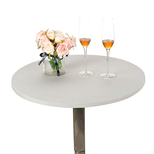 JISEN Cocktail-Spandex-Tischdecke, rund, dehnbar, 61 cm, A-Silbergrau JISEN Cocktail-Spandex-Tischdecke, rund, dehnbar, 61 cm, A-Silbergrau von JISEN