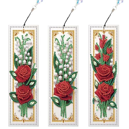 JISHSHAY 3 Stück Diamond Painting Lesezeichen Blumen Diamant Painting Lesezeichen Diamantmalerei Bookmark Diamant Malerei Book Marks Diamaond Malerei Mosaik Bastelset Erwachsene Book Lover Rose JISHSHAY 3 Stück Diamond Painting Lesezeichen Blumen Diamant Painting Lesezeichen Diamantmalerei Bookmark Diamant Malerei Book Marks Diamaond Malerei Mosaik Bastelset Erwachsene Book Lover Rose von JISHSHAY