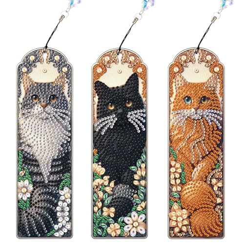 JISHSHAY 3 Stück Diamond Painting Lesezeichen Katze Diamant Painting Lesezeichen Katze Diamantmalerei Bookmark Tiere Diamant Malerei Book Marks Diamaond Malerei Mosaik Bastelset Erwachsene Book Lover JISHSHAY 3 Stück Diamond Painting Lesezeichen Katze Diamant Painting Lesezeichen Katze Diamantmalerei Bookmark Tiere Diamant Malerei Book Marks Diamaond Malerei Mosaik Bastelset Erwachsene Book Lover von JISHSHAY