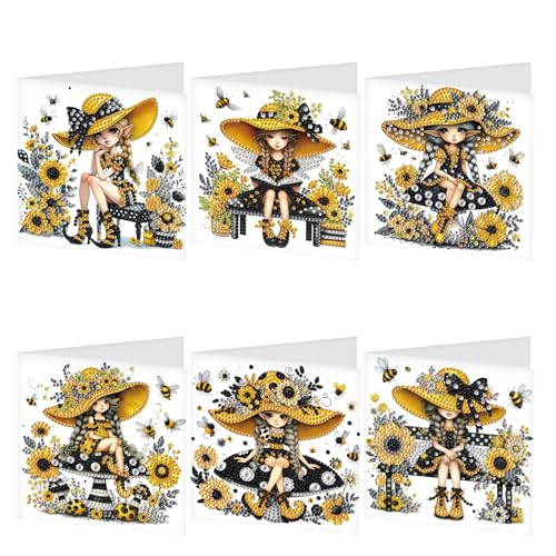 JISHSHAY 6 Pack Diamond Painting Grußkarten Biene Elfen Feen Diamant Painting Bilder Hochzeitskarten Basteln Erwachsene Karte Danke Mosaik Bastelset Erwachsene Geburtstagskarten mit Umschlag JISHSHAY 6 Pack Diamond Painting Grußkarten Biene Elfen Feen Diamant Painting Bilder Hochzeitskarten Basteln Erwachsene Karte Danke Mosaik Bastelset Erwachsene Geburtstagskarten mit Umschlag von JISHSHAY