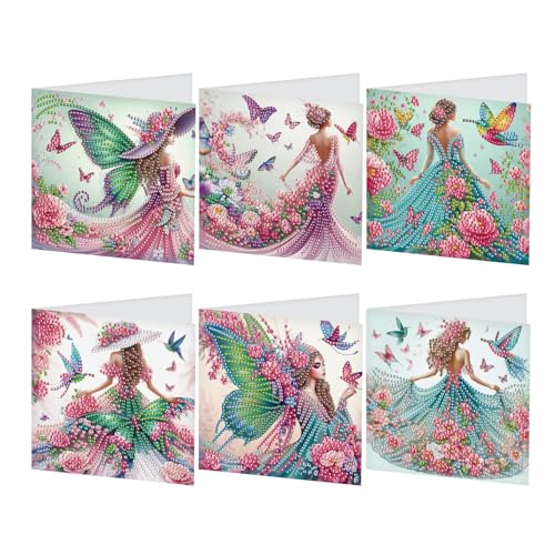 JISHSHAY 6 Pack Diamond Painting Grußkarten Feen Diamant Painting Hochzeitskarten Elfen Basteln Erwachsene Geburtstagskarten Crystal Art Mosaik Bastelset Erwachsene Karte Danke mit Umschlag JISHSHAY 6 Pack Diamond Painting Grußkarten Feen Diamant Painting Hochzeitskarten Elfen Basteln Erwachsene Geburtstagskarten Crystal Art Mosaik Bastelset Erwachsene Karte Danke mit Umschlag von JISHSHAY