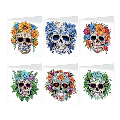 JISHSHAY 6 Pack Diamond Painting Grußkarten Skelett Diamant Painting Hochzeitskarten Totenkopf Basteln Erwachsene Karte Danke Mosaik Bastelset Erwachsene Greeting Cards Karte Geburtstag mit Umschlag JISHSHAY 6 Pack Diamond Painting Grußkarten Skelett Diamant Painting Hochzeitskarten Totenkopf Basteln Erwachsene Karte Danke Mosaik Bastelset Erwachsene Greeting Cards Karte Geburtstag mit Umschlag von JISHSHAY