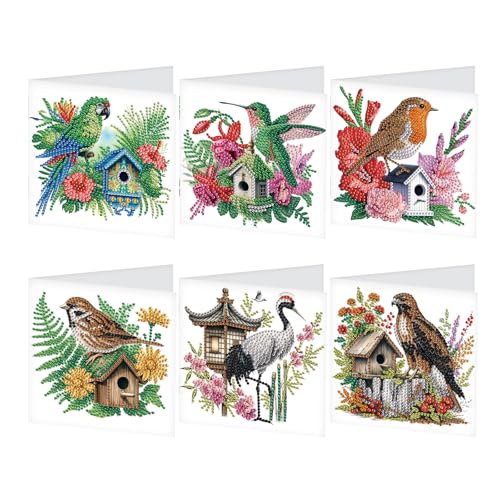 JISHSHAY 6 Pack Diamond Painting Grußkarten Vögel Diamant Painting Hochzeitskarten Vögel Basteln Erwachsene Karte Danke Mosaik Bastelset Erwachsene Greeting Cards Karte Geburtstag mit Umschlag JISHSHAY 6 Pack Diamond Painting Grußkarten Vögel Diamant Painting Hochzeitskarten Vögel Basteln Erwachsene Karte Danke Mosaik Bastelset Erwachsene Greeting Cards Karte Geburtstag mit Umschlag von JISHSHAY