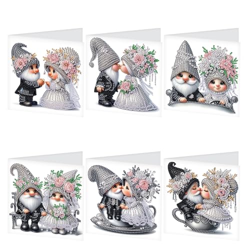 JISHSHAY 6 Pack Diamond Painting Grußkarten Wichtel Gnome Ehepaar Diamant Painting Bilder Hochzeitskarten Basteln Erwachsene Karte Danke Mosaik Bastelset Erwachsene Karte Geburtstag mit Umschlag JISHSHAY 6 Pack Diamond Painting Grußkarten Wichtel Gnome Ehepaar Diamant Painting Bilder Hochzeitskarten Basteln Erwachsene Karte Danke Mosaik Bastelset Erwachsene Karte Geburtstag mit Umschlag von JISHSHAY