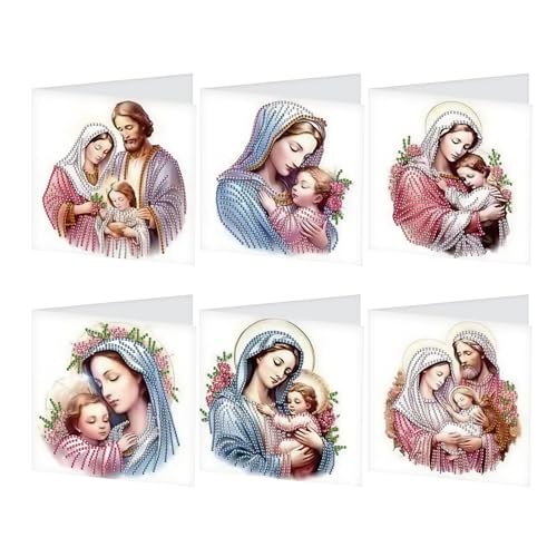 JISHSHAY 6 Stück Diamond Painting Karte Happy Birthday Heilige Maria Diamant Malerei Grußkarten Jesus Malerei Diamant Malerei Kreuzstich Diamond Art Birthday Karte mit Umschlag JISHSHAY 6 Stück Diamond Painting Karte Happy Birthday Heilige Maria Diamant Malerei Grußkarten Jesus Malerei Diamant Malerei Kreuzstich Diamond Art Birthday Karte mit Umschlag von JISHSHAY