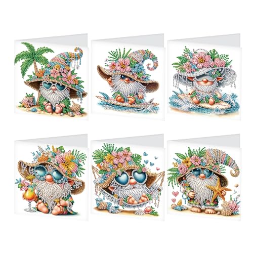 JISHSHAY 6 Stück Diamond Painting Karte Happy Birthday Zwerg Diamant Malerei Grußkarten Gnom Malerei Diamant Malerei Karten Puzzle Kreuzstich Stickerei Geburtstag Karte mit Umschlag JISHSHAY 6 Stück Diamond Painting Karte Happy Birthday Zwerg Diamant Malerei Grußkarten Gnom Malerei Diamant Malerei Karten Puzzle Kreuzstich Stickerei Geburtstag Karte mit Umschlag von JISHSHAY