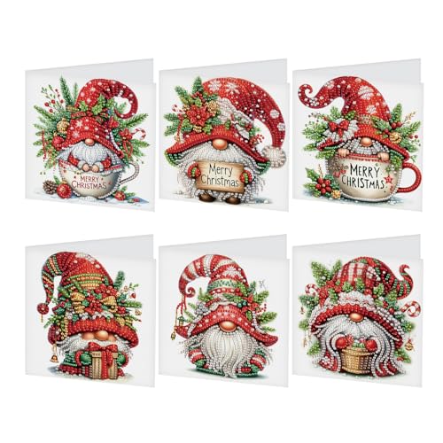 JISHSHAY 6er Set Weihnachten Diamond Painting Karten Weihnachten Weihnachtsmann Diamant Painting Geburtstagskarten Wichtel Mosaik Bastelset Erwachsene Grußkarten Crystal Art Dankeskarten Greeting Card JISHSHAY 6er Set Weihnachten Diamond Painting Karten Weihnachten Weihnachtsmann Diamant Painting Geburtstagskarten Wichtel Mosaik Bastelset Erwachsene Grußkarten Crystal Art Dankeskarten Greeting Card von JISHSHAY