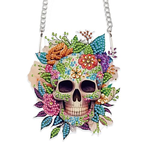 JISHSHAY Diamond Painting Anhänger Totenkopf Diamant Painting Fensterdeko Skelett Diamantmalerei Ornamente Totenkopf Diamant Malerei Fensterbilder Diamaond Malerei Hanger Crystal Art Kranz Girlande JISHSHAY Diamond Painting Anhänger Totenkopf Diamant Painting Fensterdeko Skelett Diamantmalerei Ornamente Totenkopf Diamant Malerei Fensterbilder Diamaond Malerei Hanger Crystal Art Kranz Girlande von JISHSHAY