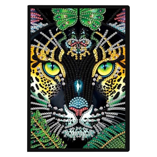 JISHSHAY Diamond Painting Notizbuch, Gepard, Diamant, Malheft, weißes Blatt, Tier, Diamant-Stickerei, Notizblock, Basteln, Erwachsene, Tagebuch, Stickerei, Notizbuch, Kreuzstich, Notizbuch, A5 JISHSHAY Diamond Painting Notizbuch, Gepard, Diamant, Malheft, weißes Blatt, Tier, Diamant-Stickerei, Notizblock, Basteln, Erwachsene, Tagebuch, Stickerei, Notizbuch, Kreuzstich, Notizbuch, A5 von JISHSHAY